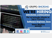 Gruppo sincrono s.r.l. azienda operante nel settoreinformatico ricercasoftware engineer java contratto propostotempo indeterminato